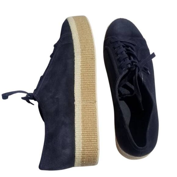 Blue Windell Lace Up Platform Espadrille Sneakers Shoes by VINCE Size 9.5 - Picture 1 of 6
